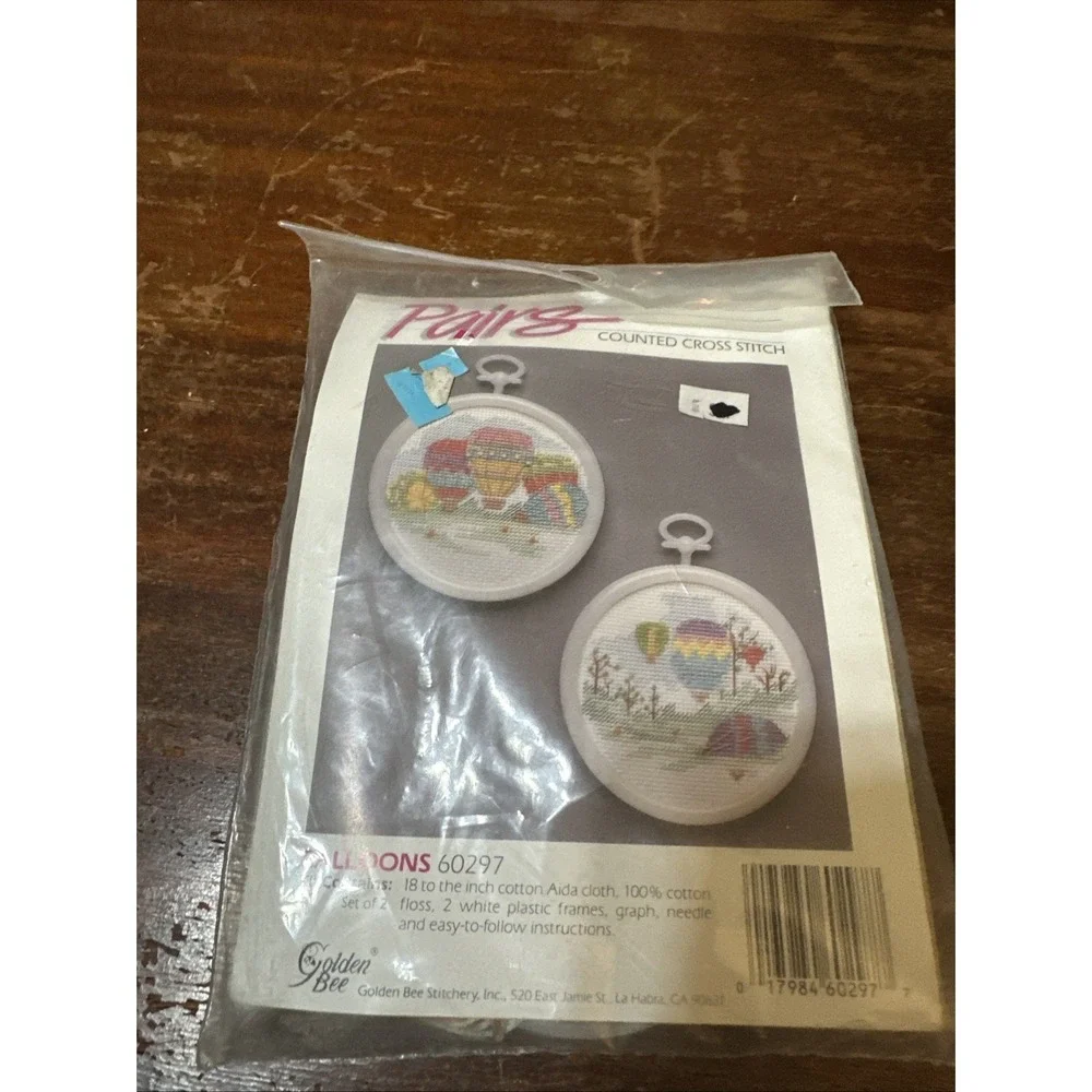 Pairs BALLOONS Counted Cross Stitch Kit framed picture 60297
